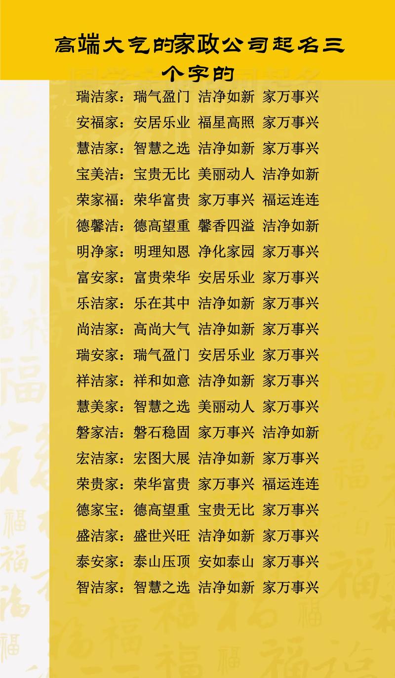家政公司起名时，需要注意哪些法律问题？